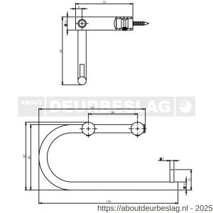 Intersteel Essentials 7625 WC-rolhouder met pin stop RVS - R26004686 - afbeelding 2