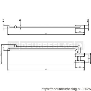 Intersteel Essentials 7627 handdoekhouder duo-gebogen draaibaar RVS - R26007762 - afbeelding 2