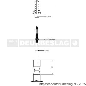 Intersteel Essentials 7634 handdoekhaakje trapezium RVS - R26007761 - afbeelding 2
