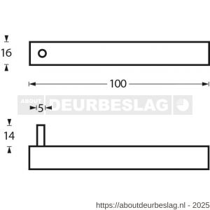 Intersteel Essentials 7634 handdoek-kleding steun universeel 100 mm RVS - R26007757 - afbeelding 2