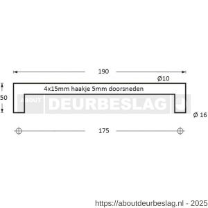 Intersteel Essentials 7634 handdoekrek met 4 vaste pinnen RVS - R26007763 - afbeelding 2