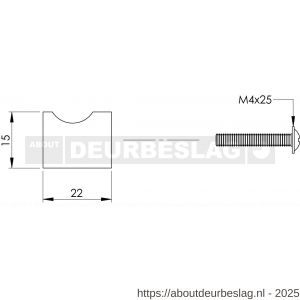 Intersteel Essentials 8520 knop 852040 vingergrip diameter 15 mm RVS - R26007869 - afbeelding 3