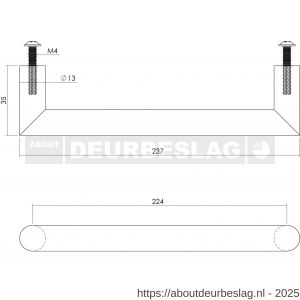 Intersteel Essentials 8926 greep hoek 892655 90 graden diameter 13x224 mm RVS - R26007813 - afbeelding 2