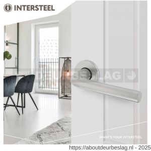 Intersteel Living 0073 deurkruk Derby met rozet verdekt diameter 50x7 mm met nokken aluminium F1 - R26001625 - afbeelding 3