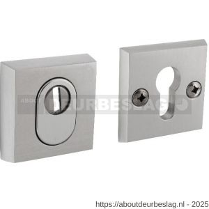 Intersteel Living 3750 SKG3 veiligheidsrozetten vierkant 60x60x15 mm profielcilindergat met kerntrekbeveiliging aluminium F1 - R26010048 - afbeelding 1