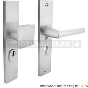 Intersteel Living 3794 SKG3 veiligheidsbeslag rechthoekig 250x50 mm greep-kruk Jura met veerconstructie profielcilindergat 55 mm met kerntrekbeveiliging aluminium F1 - R26009692 - afbeelding 1