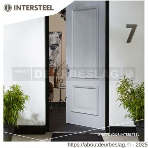Intersteel Living 3796 SKG3 veiligheidsbeslag ovaal 250x50 mm greep-kruk Rond met veerconstructie profielcilindergat 72 mm met kerntrekbeveiliging aluminium F1 - R26008847 - afbeelding 4