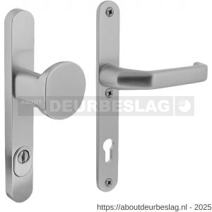 Intersteel Living 3798 SKG3 veiligheidsbeslag ovaal smal 250x35 mm greep-kruk Verkropt met veerconstructie profielcilindergat 92 mm met kerntrekbeveiliging aluminium F1 - R26008850 - afbeelding 1