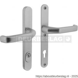 Intersteel Living 3799 SKG3 veiligheidsbeslag ovaal smal 250x35 mm kruk-kruk Verkropt met veerconstructie profielcilindergat 92 mm met kerntrekbeveiliging aluminium F1 - R26008851 - afbeelding 1