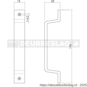 Intersteel Living 8725 handgreep 110 mm aluminium F1 - R26004256 - afbeelding 2