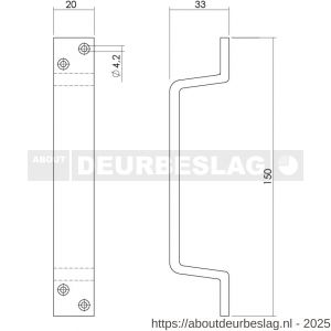 Intersteel Living 8725 handgreep 150 mm aluminium F1 - R26004257 - afbeelding 2