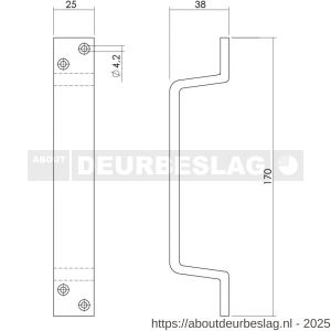 Intersteel Living 8725 handgreep 170 mm aluminium F1 - R26004258 - afbeelding 2