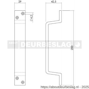 Intersteel Living 8725 handgreep 200 mm aluminium F1 - R26004259 - afbeelding 2