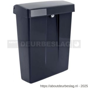 Intersteel Essentials 4900 postkast Summus kunststof met slot 2 sleutels zwart RAL 9005 - R26006532 - afbeelding 1