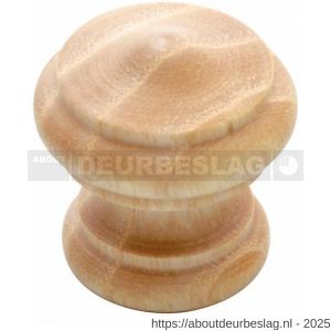 Intersteel Living 8578 knop 25/38 mm Paddenstoel-rand essenhout - R26007851 - afbeelding 1