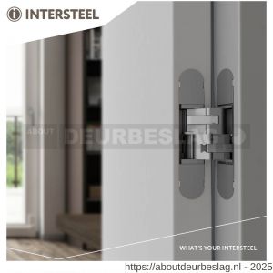 Intersteel Exclusives 4626 scharnier zamak 130x30 3D verstelbaar binnenwerk grijs gelakt-grijs gelakte afdekkappen  - R26008875 - afbeelding 4