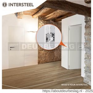 Intersteel Exclusives 4626 scharnier zamak 130x30 3D verstelbaar binnenwerk grijs gelakt-grijs gelakte afdekkappen  - R26008875 - afbeelding 3