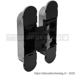 Intersteel Exclusives 4626 scharnier zamak 130x30 3D verstelbaar binnenwerk zwart-zwarte afdekkappen   - R26008876 - afbeelding 1