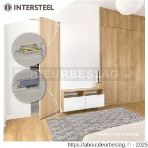 Intersteel Living 4627 taatsscharnier 158x47x33 mm voor houten deuren afdekkappen RVS - R26009285 - afbeelding 2