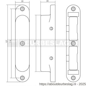 Intersteel Essentials 9508 SKG2 sluitkom gegoten 23x127 mm zwart - R26008891 - afbeelding 2