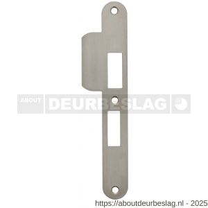 Intersteel Essentials 9508A sluitplaat 192x25x1,5 mm voor profielcilindergat PC 55 SKG sluitkom 950803 DIN rechts RVS - R26008893 - afbeelding 1
