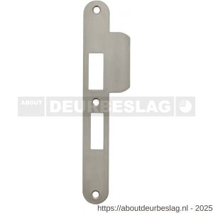 Intersteel Essentials 9508B sluitplaat 192x25x1,5 mm voor profielcilindergat PC 55 mm SKG sluitkom 950803 DIN links RVS  - R26008894 - afbeelding 1