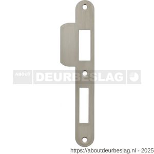 Intersteel Essentials 9508A sluitplaat 192x25x1,5 mm voor profielcilindergat 72 mm SKG sluitkom 950803 DIN rechts RVS - R26008895 - afbeelding 1