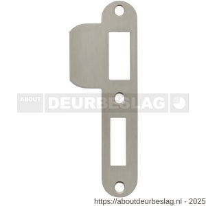 Intersteel Essentials 9508A sluitplaat 127x23x1,5 mm voor profielcilindergat 55 mm SKG sluitkom 950801 DIN rechts RVS - R26008897 - afbeelding 1