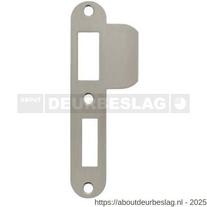 Intersteel Essentials 9508B sluitplaat 127x23x1,5 mm voor profielcilindergat 55 mm SKG sluitkom 950801 DIN links RVS - R26008898 - afbeelding 1