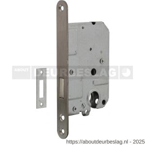 Intersteel Essentials 9543 woningbouw cilinder kastslot 55 mm voorplaat afgerond RVS 20x174 mm doorn 50 mm met sluitplaat - R26007085 - afbeelding 1