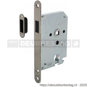 Intersteel Essentials 9570 woningbouw magneet cilinder dag- en nachtslot 55 mm voorplaat afgerond RVS 20x174 mm doorn 50 mm met sluitplaat-kom   - R26008929 - afbeelding 1
