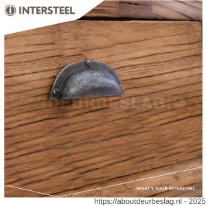 Intersteel Living 8752 komgreep 64/97 mm ijzer grijs - R26007841 - afbeelding 2