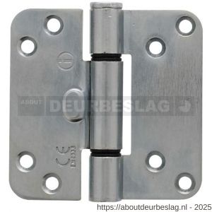 Intersteel Living 4625 glijlagerscharnier afgerond 89x89x3 mm DIN links-rechts CE EN 1935 2002 staal verzinkt zonder schroeven - R26009293 - afbeelding 1