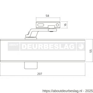 Intersteel Essentials 4801 deurdranger 120 met schaararm 207x55x40 mm - R26006951 - afbeelding 2