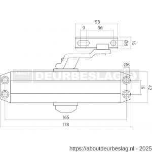 Intersteel Essentials 4801 deurdranger 122 met schaararm 179x42x64 mm - R26006952 - afbeelding 2