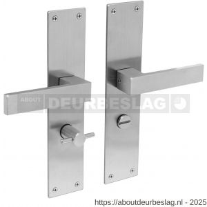 Intersteel Essentials 0571 deurkruk Amsterdam met schild rechthoekig 250x55x2 mm WC 63/8 mm RVS - R26008397 - afbeelding 1
