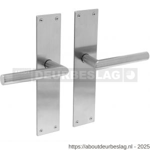 Intersteel Essentials 0583 deurkruk Jura met schild rechthoekig 250x55x2 mm blind RVS - R26008401 - afbeelding 1