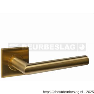 Intersteel Essentials 1034 deurkruk Q 04 op rozet verdekt 53x53x6 mm PVD messing mat - R26010965 - afbeelding 1