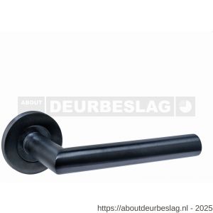 Intersteel Essentials 1021 deurkruk Q 01 op rozet verdekt diameter 52x6 mm PVD zwart - R26010949 - afbeelding 1