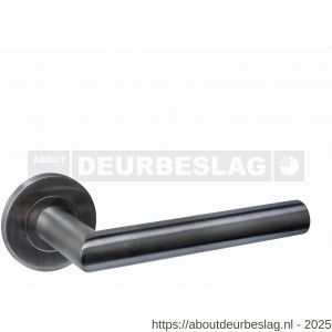 Intersteel Essentials 1021 deurkruk Q 01 op rozet verdekt diameter 52x6 mm PVD antraciet - R26010951 - afbeelding 1
