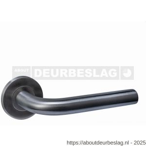 Intersteel Essentials 1022 deurkruk Q 02 op rozet verdekt diameter 52x6 mm PVD antraciet - R26010956 - afbeelding 1