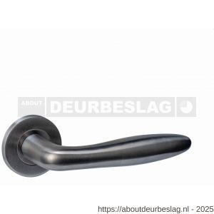Intersteel Essentials 1023 deurkruk Q 03 op rozet verdekt diameter 52x6 mm PVD antraciet - R26010961 - afbeelding 1