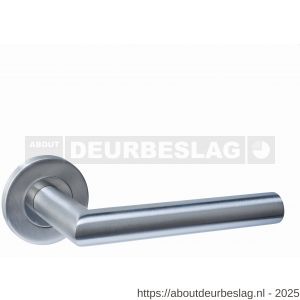 Intersteel Essentials 1021 deurkruk Q 01 op rozet verdekt diameter 52x6 mm RVS - R26010948 - afbeelding 1