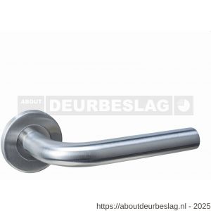 Intersteel Essentials 1022 deurkruk Q 02 op rozet verdekt diameter 52x6 mm RVS - R26010953 - afbeelding 1