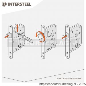 Intersteel Living 9547 woningbouw loopslot voorplaat afgerond zwart gelakt 20x174 doorn 50 mm met sluitplaat  - R26008916 - afbeelding 3