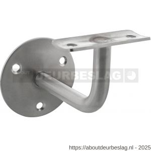 P+E 5872 leuninghouder rond diameter 58 mm opschroevend hol zadel RVS geborsteld - Y26500125 - afbeelding 1