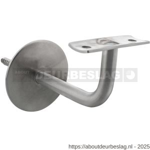 P+E 5872 leuninghouder rond diameter 58 mm hol zadel RVS geborsteld - Y26500126 - afbeelding 1