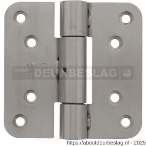P+E 5481 projectscharnier hout-hout 100 mm RVS geborsteld - Y26500118 - afbeelding 1
