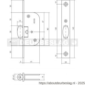 P+E 1915 tonrol loopslot met gegalvaniseerde sluitplaat 140x20 mm - R26500131 - afbeelding 2