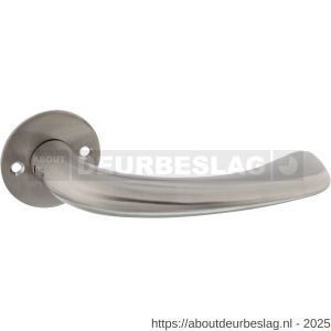 P+E 8699 gatdeel deurkruk Erick op ronde rozet 9 mm stift RVS geborsteld - Y26500092 - afbeelding 1